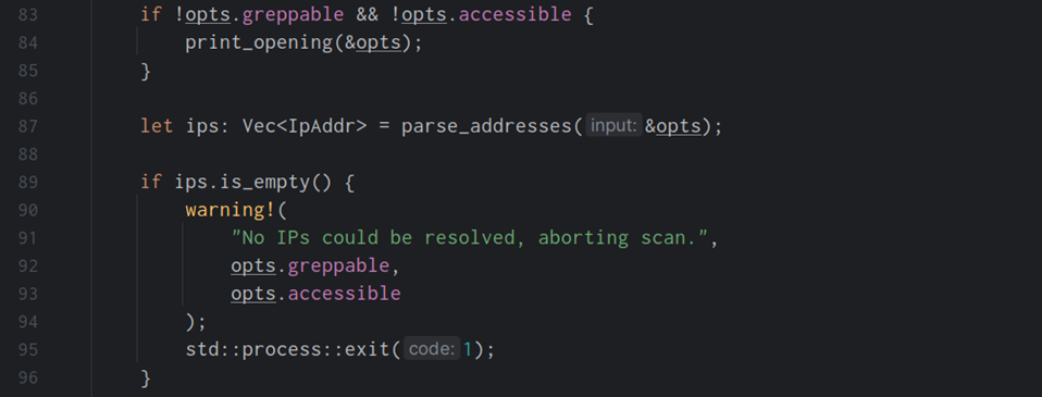 调用 parse_addresses来处理IP地址